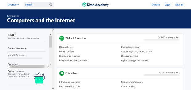 Khan Computers and Internet splash for TechBrainiacs