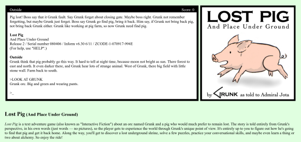 Lost Pig splash for TechBrainiacs